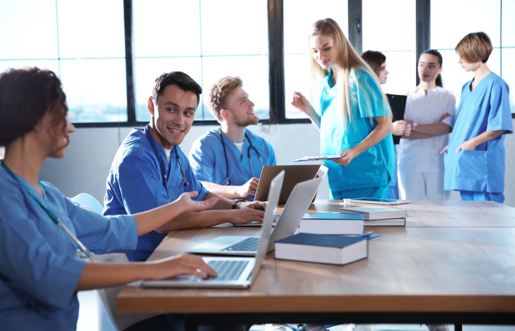 Group of nursing students